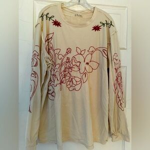 FP We the Free embroidered waffle top